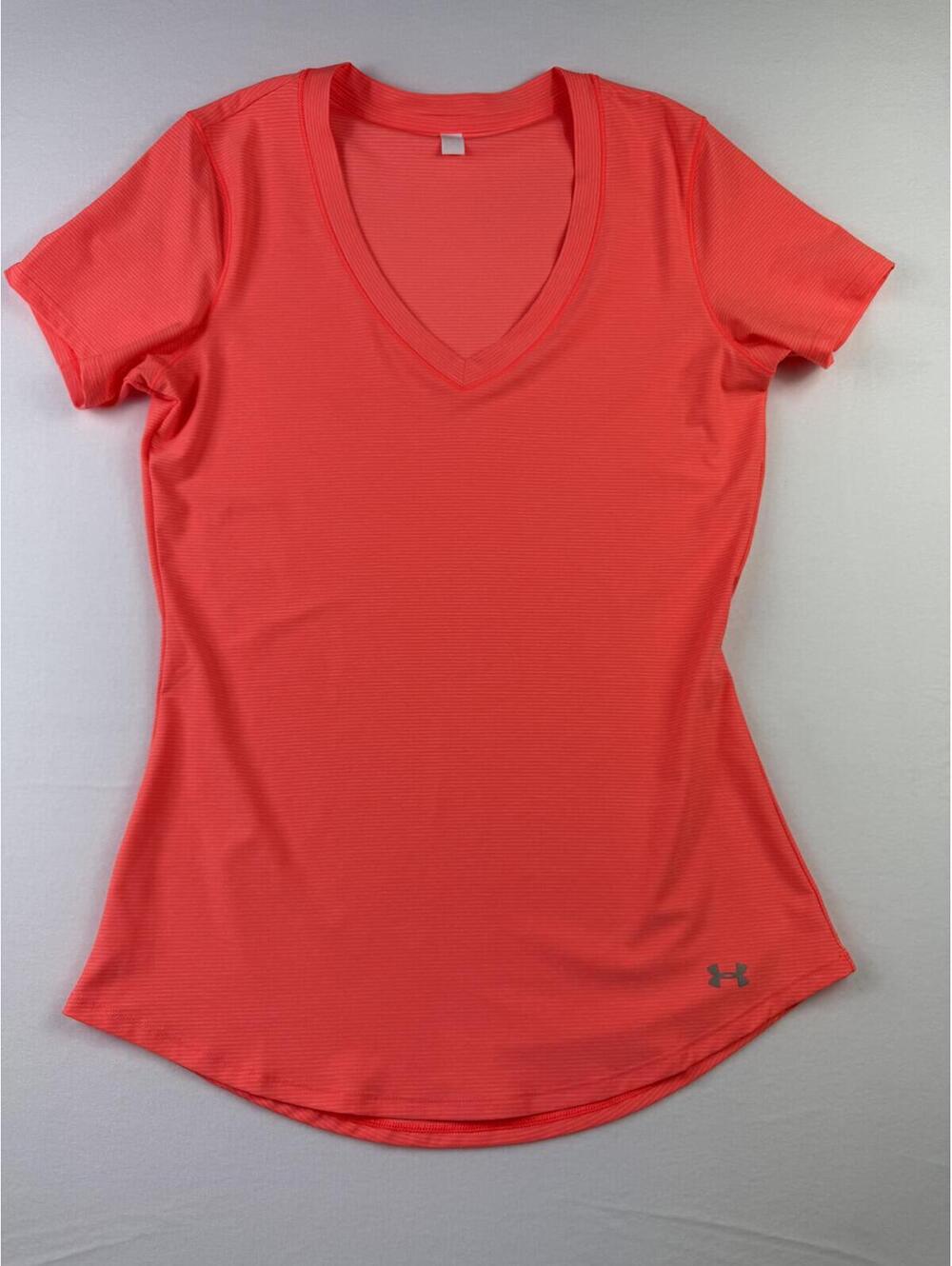 Under Armour Women's Coral V-Neck Short Sleeve Athletic Shirt